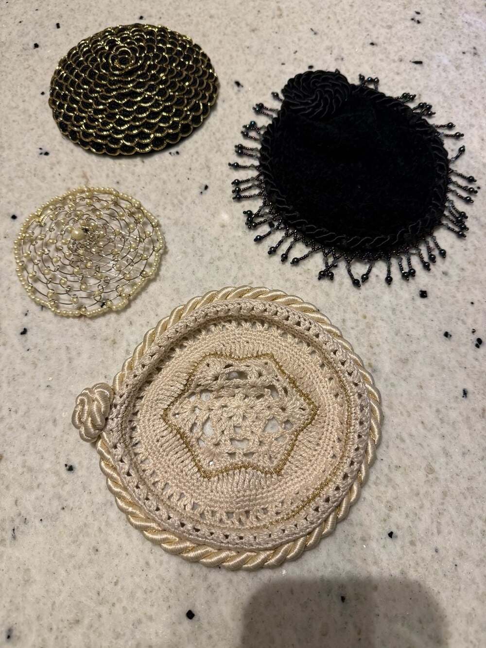 Women’s Kippah yamaka Headpieces Lot Set of 4